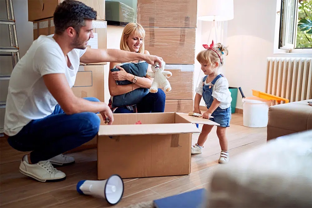 Young Family Packing