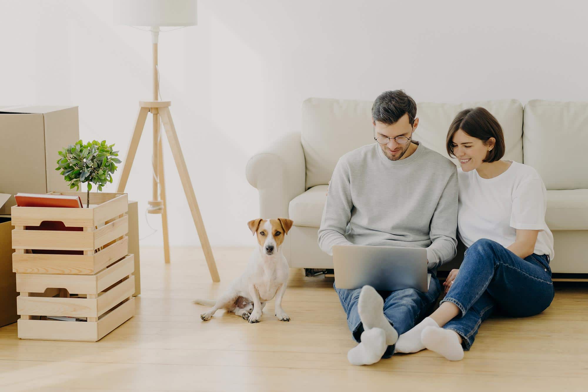 Young Couple With Dog